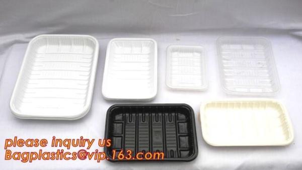 Quality Corn Starch Biodegradable Plastic Meal Prep Tray, Eco-friendly bio disposable corn starch lunch trays, corn starch biode for sale