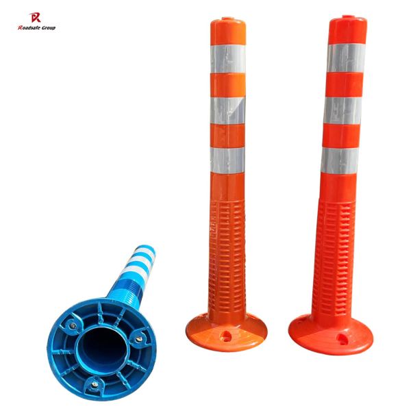 750mm Flexible Safety Post Delineator Road Safety PU Traffic Bollard Traffic Warning Products