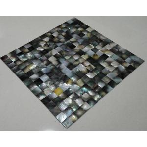Buy cheap Bar Decoration Black Pearl Mosaic Tile Square Design Groutless Mosaic Tile from wholesalers