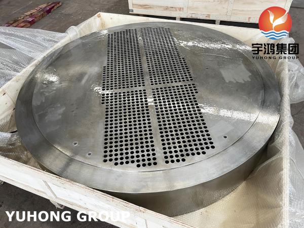 Quality A516 GR.70N STATIONARY carbon steel TUBESHEET HEAT EXCHANGER PART for sale