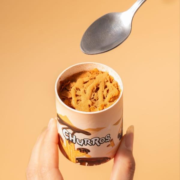 Ice Cream Paper Squeeze Tube Ice Cream Packaging Food Paper Tube With Tin Lid Ice Cream Paper Tube