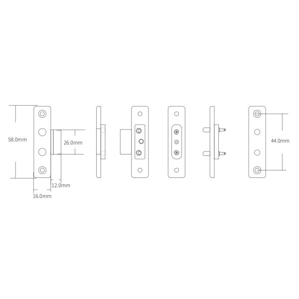 501 door loop Zinc Alloy Securitron Door Cord , Securitron Door Loop Tappet Contacts