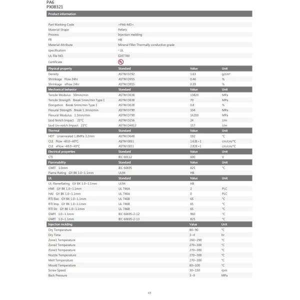 PA6 K224-G6 Reinforced High-strength Chemical-resistant Electronic and Electrical Accessories