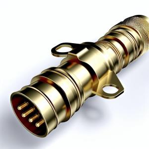 China Brass Push Pull Cable Connectors IP50 Solder Termination wholesale