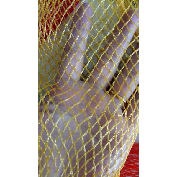 Tubular Knitted Mesh Vegetable Storage Bags 36 Mesh Red PE Material Long Lifespan