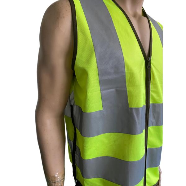 ANSI Certified High Visibility Safety Vest Fluorescent Yellow Reflective