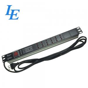 China 1u 6 Ways Rack Mount Network Managed Pdu Network Rack Pdu 2 Meter Cable Length on sale