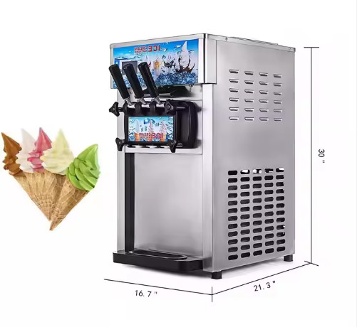 220v Small Commercial Soft Serve Ice Cream Machine Stainless Steel