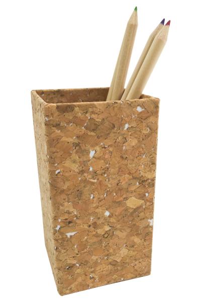 Quality Eco Natural Cork Fabric Cork Pen Holder Tearproof Wearproof for sale