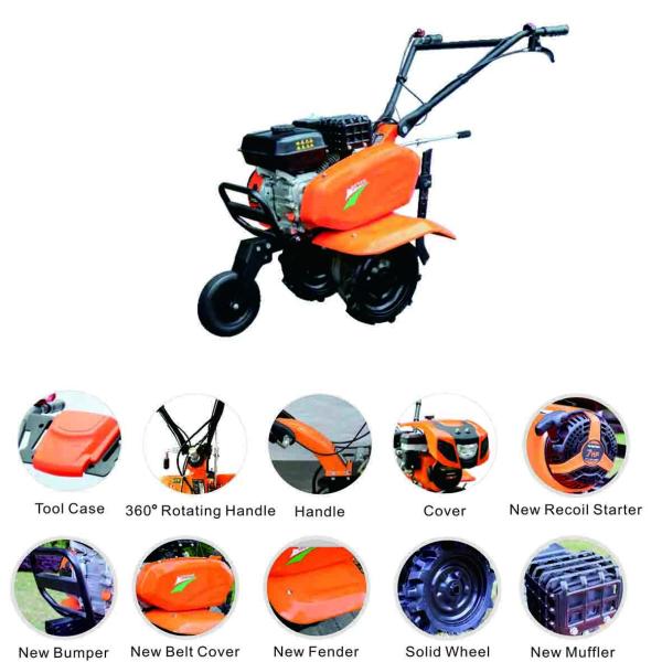 Quality GT750-H Mini Power Belt Tiller 600 - 750mm Tilling Width for sale