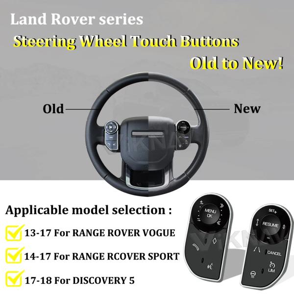 VIKNAV Land Rover Range Rover Steering Wheel Buttons Knob Discovery 5 Vogue L405 Sport L494 2013-2017