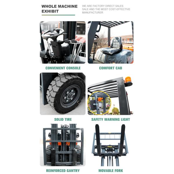 EPA 1-2 Meters Fork Length 2.5 Ton Diesel Forklift Manual Automatic Type