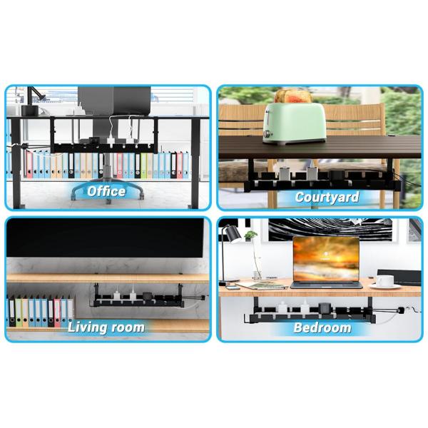 Carbon Steel Under Desk Organizer Retractable Cable Management Tray with ISO ROHS