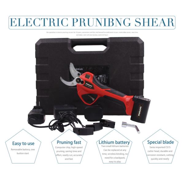 Swansoft 25.2V Li-ion High Speed LED Display Electric Grape Pruning Shears 4.0CM Electric Tree Pruner