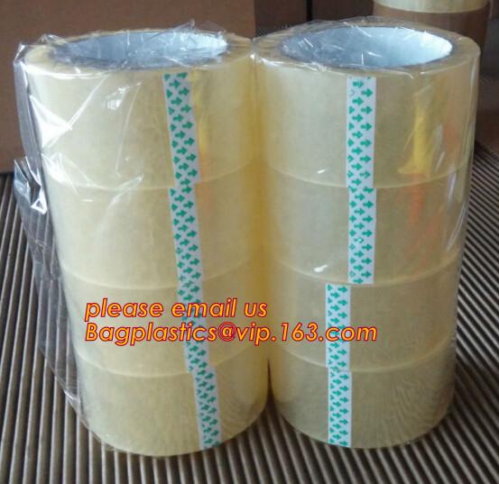 Quality BOPP color tape Super clear packing tape Low noise packing tape BOPP stationery tape Double-sided jumbo roll BAGPLASTICS for sale