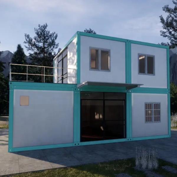 Extended Foldable Prefab Container Homes_40ft Folding Living Container Cabin Foldable Container House