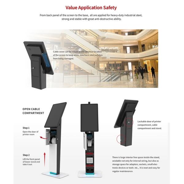 27" 1920x1080 300cd/m2 Interactive Touch Screen Kiosk RK3288