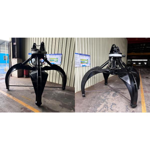 Hydraulic Rock Orange Peel Grab Bucket With Four Fingers Multipurpose