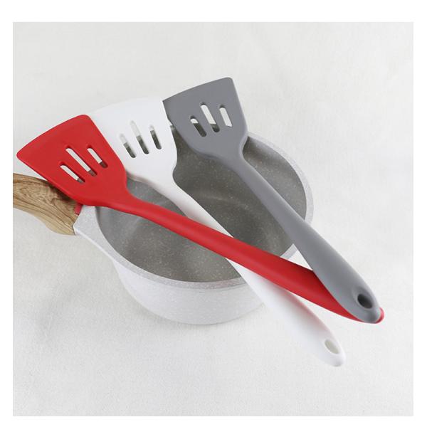 Red Gray White Colors Silicone Kitchenware Set Spatula Hot Proof With Panton Color