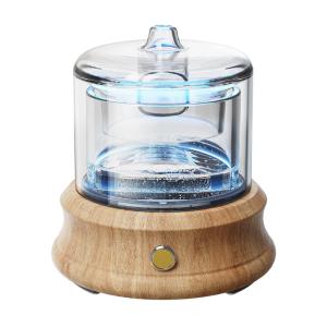 Solid Wood Glass Essential Oil Ultrasonic Air Humidifier Aroma Diffuser