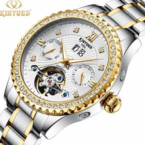 Diamond Case Luxury Mechanical Watches Calendar Date Display