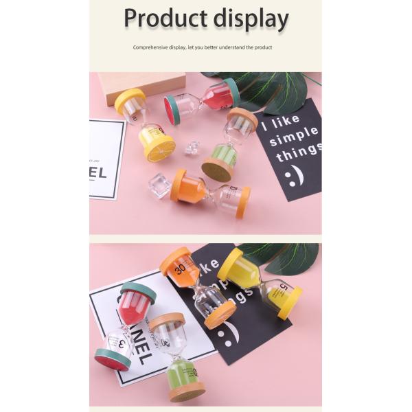 Home Decor Resin Yoga Hourglass Shaped Fruit Mini Hourglass Timer