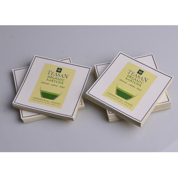 Personalized printed silver embossing self adhesive artpaper labels for green tea packaging