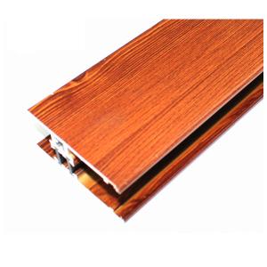 China Square Wood Finish Aluminium Profiles , Different Colors Aluminium Framing Systems wholesale