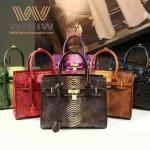 Flash Dance Purple Pink Crocodile Skin Leather Microfiber Leather Fabric