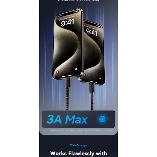 ESSAGER ES-X60 60W USB A to C Charging Cord USB C Cable