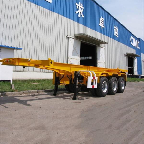 Quality 60T Loading Container Chassis 20ft Skeletal Trailer for sale
