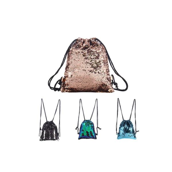 Sequins symphony color ladies drawstring backpack outdoor bag sports backpacks