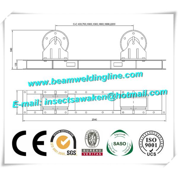 Tank Welding Turning Rolls , PU Metal Conventional Welding Turning Roller
