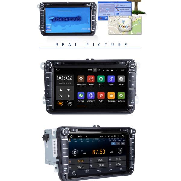 8 Inch Volkswagen Passat Dvd Player , VW JETTA SKODA SEAT In Car Stereo Dvd Player