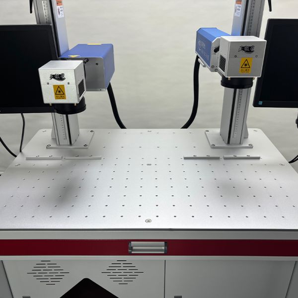 High-precision Dual-column Laser Marking Machine with Aviation Aluminum Beams and 110mm x 110mm Marking Area for Stable and Durable Performance
