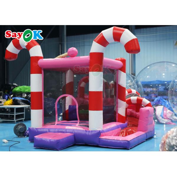 Silk Printing Candy Inflatable Slide Bounce Two In One Inflatable Toys