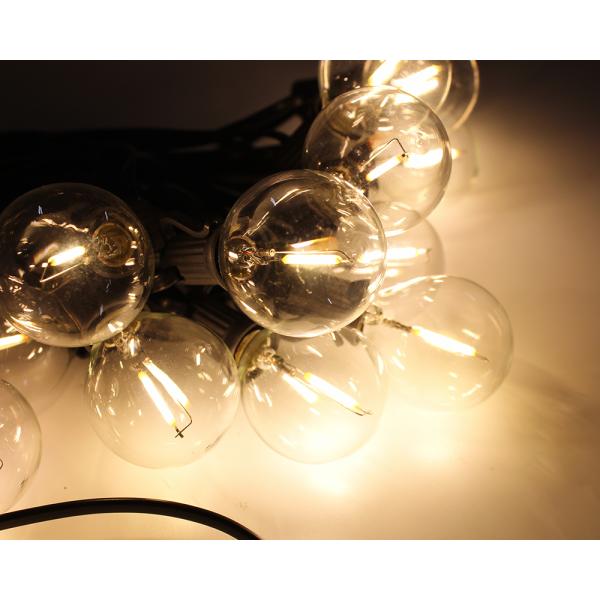 Solar string lights outdoor g40 string lights 25ft-25 bulbs string lights outdoor led
