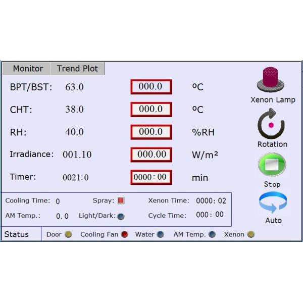 ASTM D1148 , HG/T 3689 Light Fastness Test Machine Big Color Touch Screen