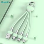 Antiwear Mobile Multi Charger Cable 3 In 1 Stainproof Multiscene