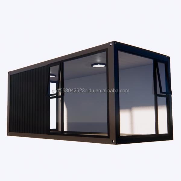 Conveniently Portable Flat Pack Sandwich Panel Architecture Container for Coffee Bar Convenience Store or Camping Site