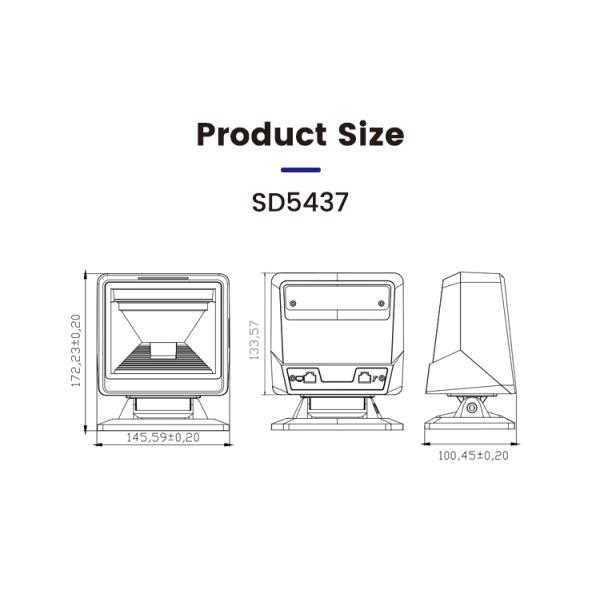 A 2D Desktop Barcode Scanner Automatic Scanning Hands Free QR Code Reader for Supermarket