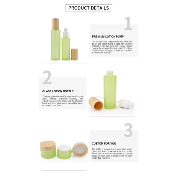 50g Cosmetic Packaging Container With Bamboo Lids RoHS SGS