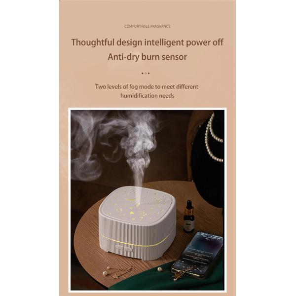 HOMEFISH Bluetooth Music LED Light Essential Oil Diffusers Aroma Diffuser Humidifier 500ML