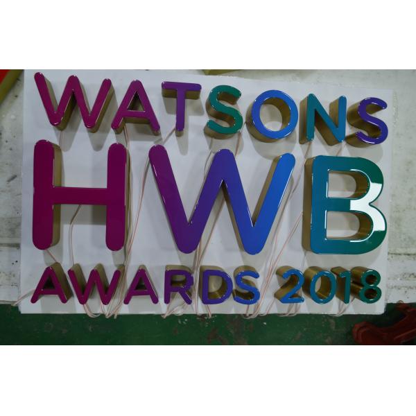 Illuminated 3D Front Lit Channel Letter Sign 30-50mm For Office Decoration