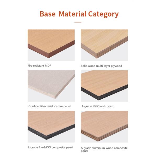 Interior Laminate Wall Panels With Smoked Wood Grain Veneer Finish Custom