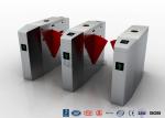 Metal Security Flap Barrier Gate Anti - Clamp 900mm Handicap With Fingerprint