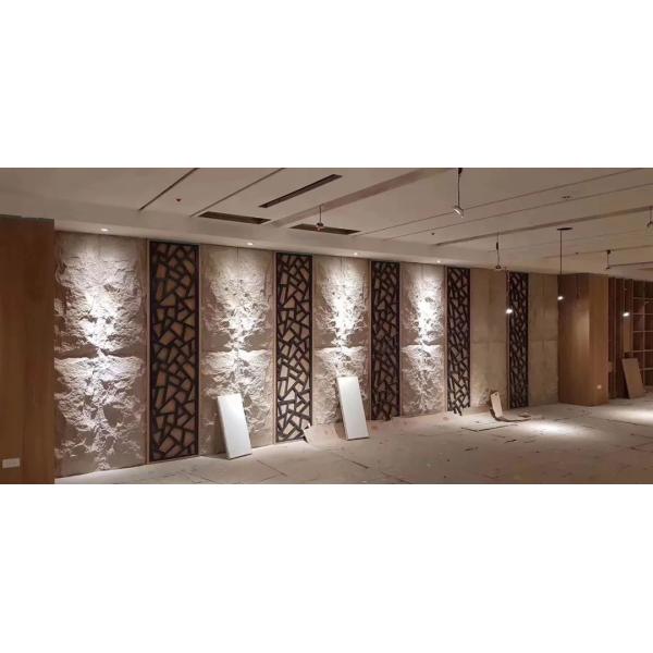Polyurethane Man Made Stone Panels Fake Stone Wall Covering 600*600mm