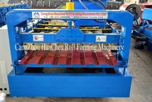 China Galvanized Standing Seam Roofing Sheet Roll Forming Machine Blue Color Coated wholesale