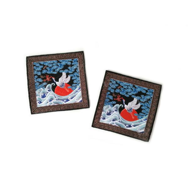 Quality Chinese Style Clothing Embroidered Patches Sew On T Shirt Die Cut Applique​ for sale