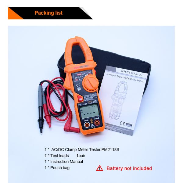 Digital Clamp Meter Frequency Resistance VFD Voltage Continuity Multimeter
